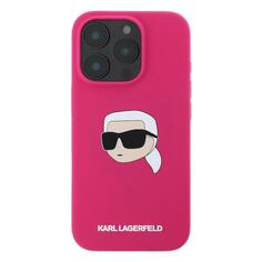 Чехол Karl Lagerfeld для iPhone 16 Pro Max Liquid Silicone MagSafe NFT Karl Head, фуксия (KLHMP16XSKHPPLF) для iPhone 16 Pro Max Liquid Silicone MagSafe NFT Karl Head, фуксия (KLHMP16XSKHPPLF)