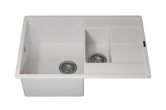 Мойка кухонная врезная с крылом Hoff Quartz