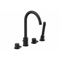 360400300 Scandinavian Pure смеситель на борт ванны, четырёхсекционный, черный матовый Damixa