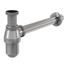 Сифон AlcaPlast A431 для умывальника DN32 с накидной гайкой 5/4", металл, хром