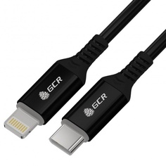 Кабель GreenConnect PREMIUM 1.0m TypeC/Lightning MFI POWER DELIVERY 18 W, черный силикон (GCR-53535)
