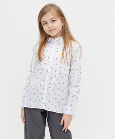 Блузка белая с рисунком Button Blue (122)