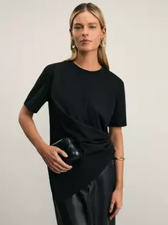 Футболка их хлопка ассиметричного кроя Zarina