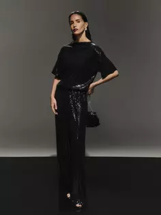 Брюки палаццо с пайетками Zarina