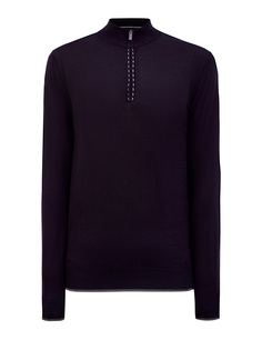 Джемпер с контрастной окантовкой и застежкой на молнию Cudgi