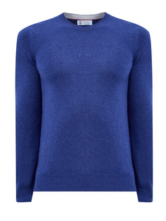 Однотонный джемпер из кашемира с контрастным кантом Brunello Cucinelli