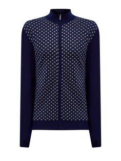 Кардиган с вязаным узором и застежкой на молнию Cudgi