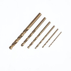 Набор сверл по металлу тундра, hss, полированные, цилиндр. хвост., 2-3-4-5-6-8 мм, 6 шт. Tundra