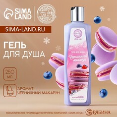 Гель для душа, 250 мл, аромат черничного макаруна, aroma sound by ural lab