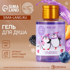 Гель для душа ural lab, 100 мл, аромат фруктового лимонада, новый год