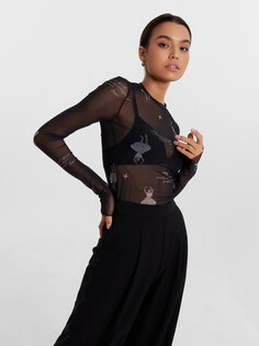 Джемпер женский черный из сетки Mark Formelle