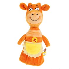 Игрушка мягкая Оранжевая корова мама, 27 см, муз Мульти пульти