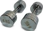 Гантель Unix Fit PRO, круглая, хромированная, 6 кг