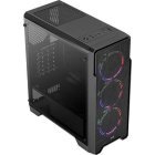 Компьютерный корпус Aerocool Ore Saturn FRGB-G-BK-v1 черный без БП ATX 3x120mm 2xUSB2.0 1xUSB3.0 audio bott PSU