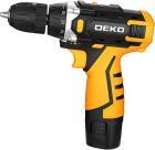 Дрель-шуруповерт Deko DKCD12V в кейсе, желтый/черный ДЕКО