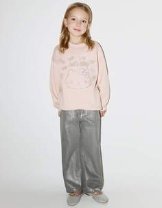 Джинсы WIDE LEG с металлизированным эффектом для девочек Sela