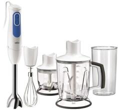 Блендер Braun MQ3045WH Aperitive, погружной, белый/синий
