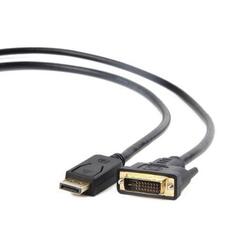 Кабель DVI DisplayPort 1.8м Gembird CC-DPM-DVIM-6, 20M/25M круглый черный