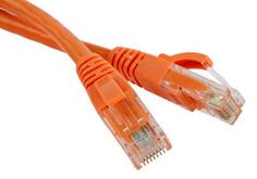 Патч-корд UTP 5E категории 0.15м Hyperline PC-LPM-UTP-RJ45-RJ45-C5e-0.15M-LSZH-OR оранжевый