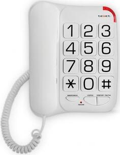 Телефон проводной Texet TX-201 белый