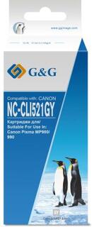Картридж струйный G&amp;G NC-CLI521GY серый (8.4мл) для Canon PIXMA MP540/550/560/620/630/640/980/990 GG