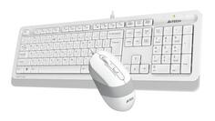 A-4Tech Клавиатура + мышь A4 Fstyler F1010 WHITE клав:белый/серый мышь:белый/серый USB [1147556] A4tech