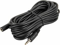 Кабель соединительный Ningbo 5.0мм Jack 3.5 (M) -Jack 3.5 (F) стерео черный JAAC003-5