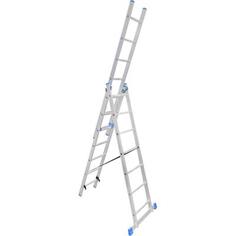 LadderBel Лестница алюминиевая трехсекционная 7 ступеней LS307