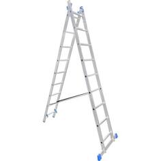 LadderBel Лестница алюминиевая двухсекционная 9 ступеней LS209