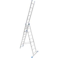 LadderBel Лестница алюминиевая трехсекционная 9 ступеней LS309