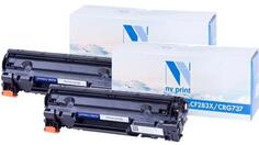 Набор картриджей NV-Print NV-CF283X/737-SET2 для LaserJet Pro M201dw, M201n, M225dn, M225dw, M225rdn, LBP 151dw i-Sensys, MF210, 211, 212, 212w, 216,