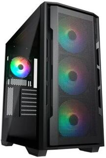 Cougar Uniface X RGB Black, 3x140mm ARGB +1x120mm ARGB Fan, ARGB Fan Hub, без БП, черный, E-ATX