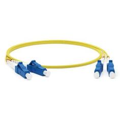 Hyperline FC-D2-9-LC/UR-LC/UR-H-1M-LSZH-YL Патч-корд волоконно-оптический (шнур) SM 9/125 (OS2), LC/UPC-LC/UPC, 2.0 мм, duplex, LSZH, 1 м