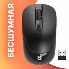 Defender Мышь беспроводная оптическая Wave MM-995, USB, симметричная, 800/1200/1600 dpi, чёрный.