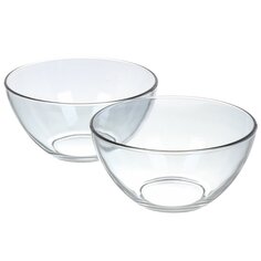 Салатник стекло, круглый, 2 шт, 15.8х7.8 см, Черное море, Glasstar, RNBS1449