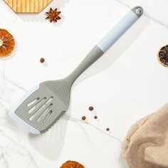 Лопатка кулинарная для кухни, нейлон, силикон, навеска, Daniks, WFCF016-6