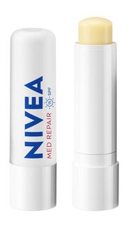 Бальзам для губ с пантенолом, маслом ши, витаминами C и E Nivea Бальзам для губ SOS-уход SPF 15