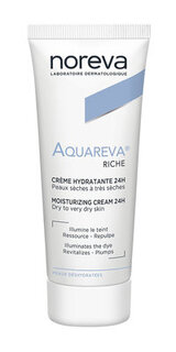 Насыщенный увлажняющий крем для сухой и очень сухой кожи лица Noreva Aquareva Riche Moisturizing Cream 24H