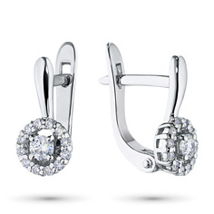 Серьги из серебра э0612сг02163200 ЭПЛ Даймонд