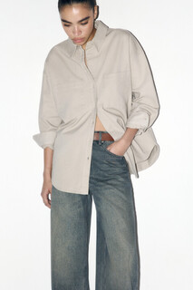 блузка женская Рубашка oversize из плотного хлопка Befree