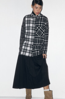 блузка женская Рубашка oversize клетчатая в стиле пэчворк Befree