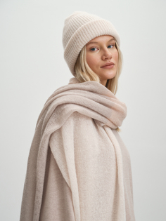 Вязаный палантин с овечьей шерстью и мохером (192*75) Elis