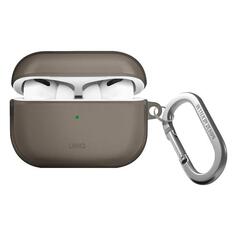 Чехол Uniq для Airpods Pro 2 Glase TPU with carabin Grey для Airpods Pro 2 Glase TPU with carabin Grey