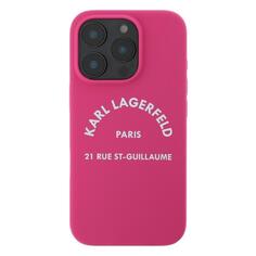 Чехол Karl Lagerfeld на iPhone 16 Pro Liquid Silicone Black на iPhone 16 Pro Liquid Silicone Black