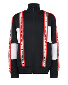 Черная спортивная куртка с белыми вставками Dsquared2