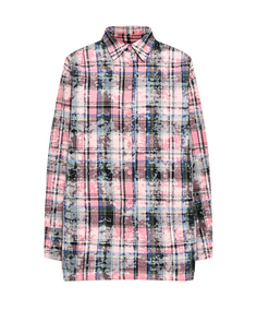 Рубашка в крупную клетку с эффектом тай-дай Dan Maralex