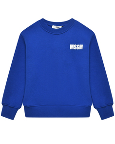 Свитшот с надписью &quot;never look back, its all ahead&quot; на спине Msgm