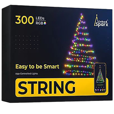 Гирлянда STRING 300 ламп, 2400см, RGB, Многоцветный + Белый , Управление через приложение Linked Sparx
