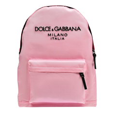 Рюкзак с черным лого, розовый Dolce & Gabbana