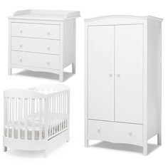 Комплект детской мебели : кровать, тумба и шкаф, белый Erbesi